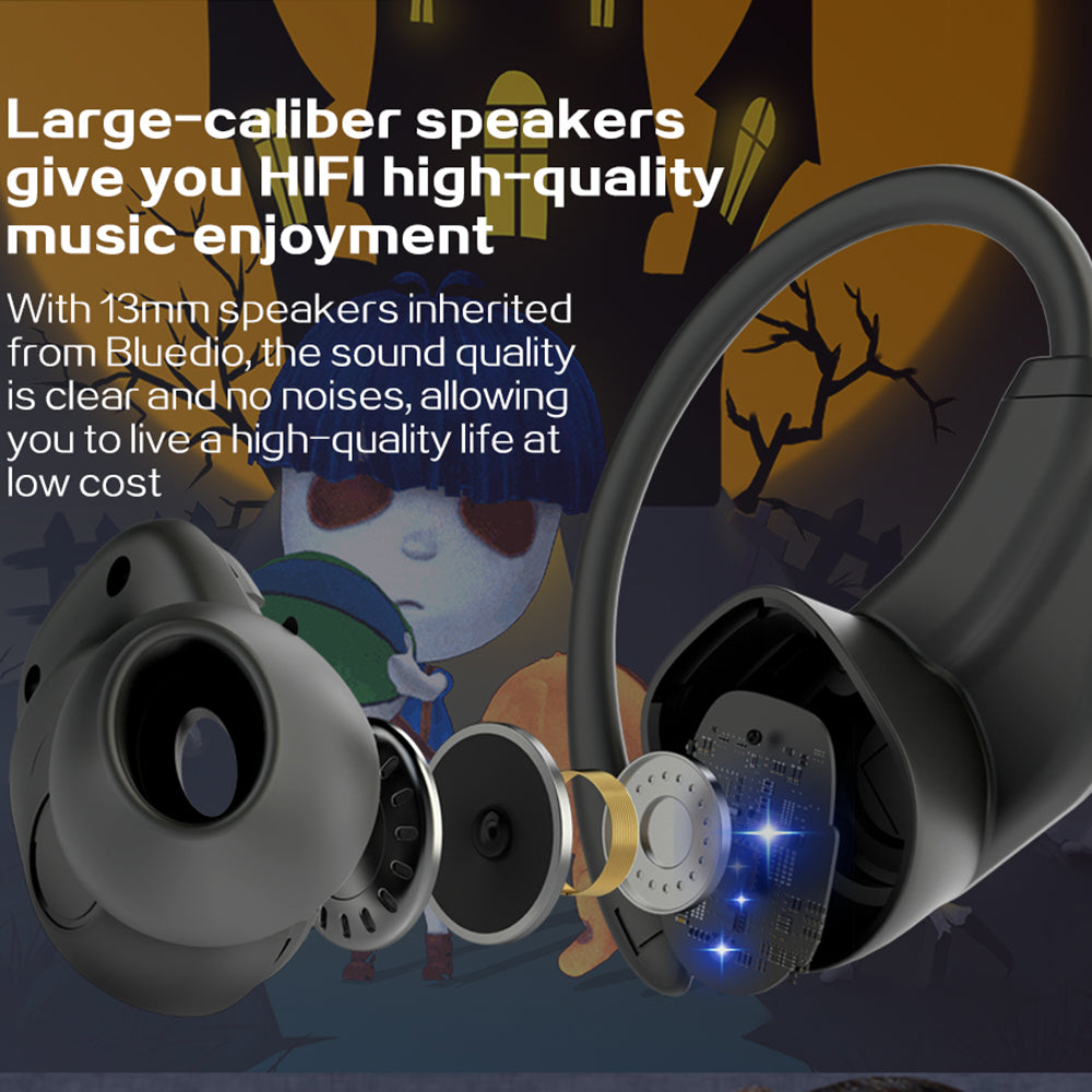 BLUEDIO S6 TWS Sports Earbuds True Wireless Stereo Headphones Bluetooth Headset with Battery Display BLUEDIO S6 TWS Sports Earbuds True Wireless Stereo Headphones Bluetooth Headset with Battery Display